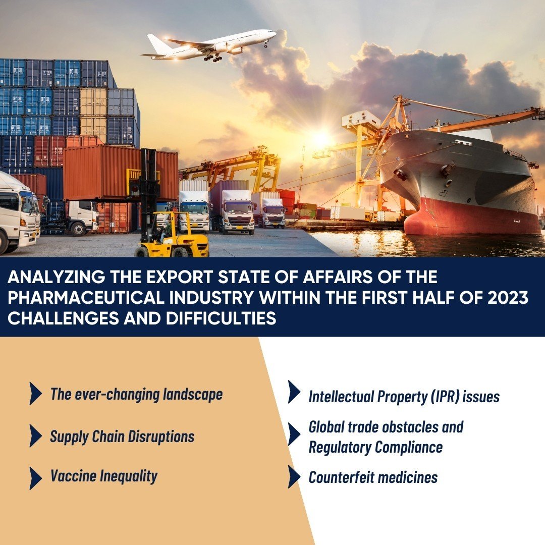 Analyzing the Export state of Pharmaceutical industry  within the First half of 2023: Challenges and Difficulties